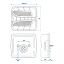 LED Rückleuchte 4 Funktionen – Links, 106 x 99 mm, 12V, IP67,
