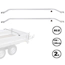 2x Anhänger Flachplanenbügel Aluminium verstellbar 108 - 146 cm Knaufschraube