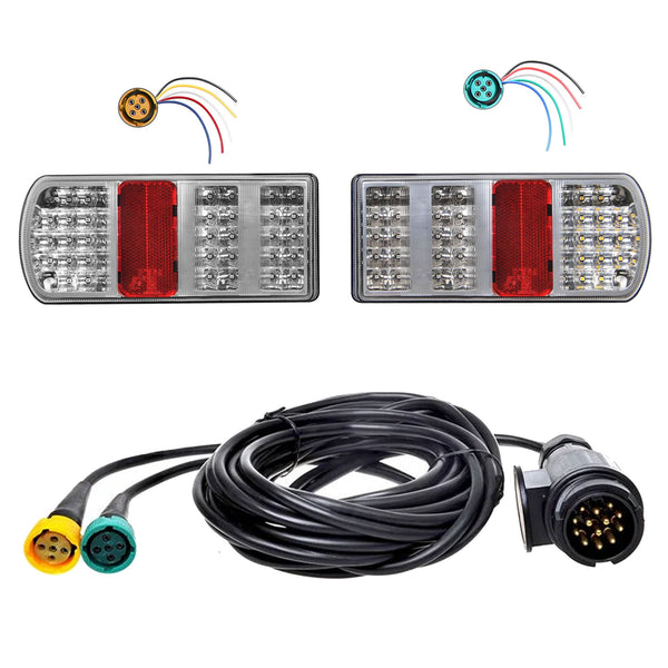 Set e LED Anhänger Rückleuchte links & rechts inkl. Kabelbaum 13-polig