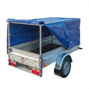 Planen Gestell + Hochplane Set, blau ,Maße 207,5 x 114 x 90 cm, verzinkt