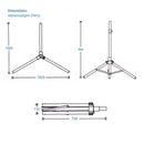 Sat Stativ Alu Maxview, teleskopierbar,mit Heringen,Wasserwaage, kleines Packmaß