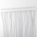 Vorhang Sara, 100% PVC, 60x190 cm, weiß/schwarz