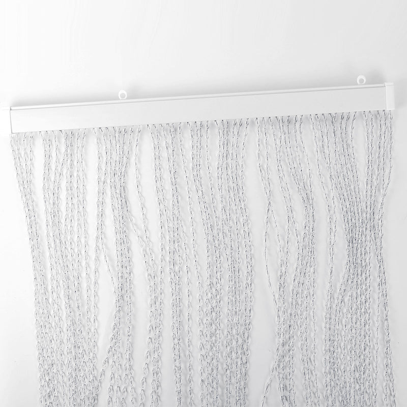 Vorhang Sara, 100% PVC, 60x190 cm, weiß/schwarz