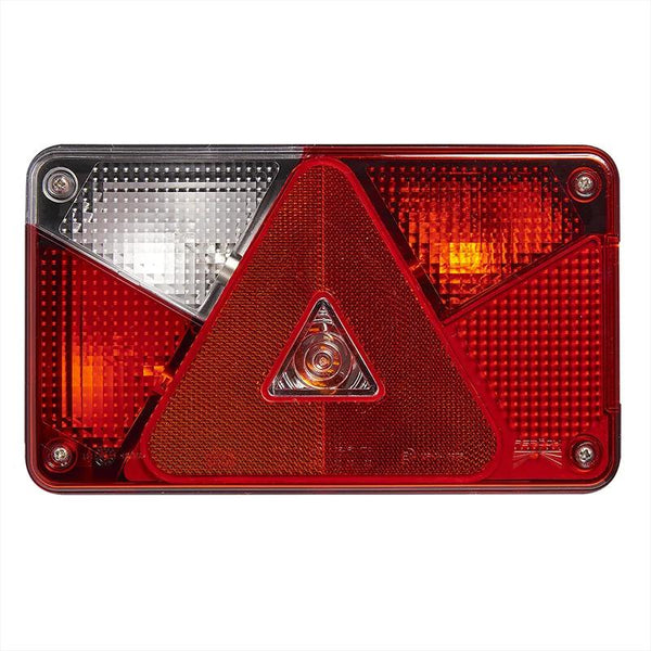 Aspöck Multipoint V Anhänger Rückleuchte links – 6 Funktionen, 12V, mit 8-Pin Easy Connector