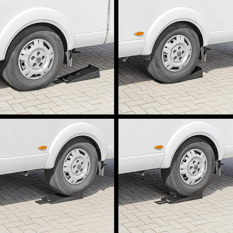 Wamovo Ausgleichskeil mit Unterlegkeil schwarz Set, bis 5.000 kg pro Achse