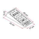 Fiamma Level Pro Ausgleichskeile, 5 Tonnen, 40/43x17x9 cm, grau