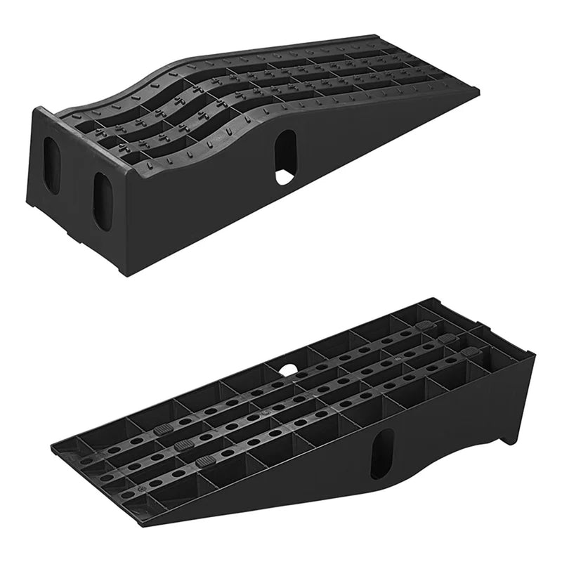 Auffahrrampe 2 Stück bis 3000Kg Auffahrkeil 21x91x31cm Rampe für PKW, Wohnmobil