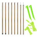 Aufstellstangen Sonnensegel 2er Set 200 cm 4 Teilig Stahl inkl Leinen & Heringe – Deiwo
