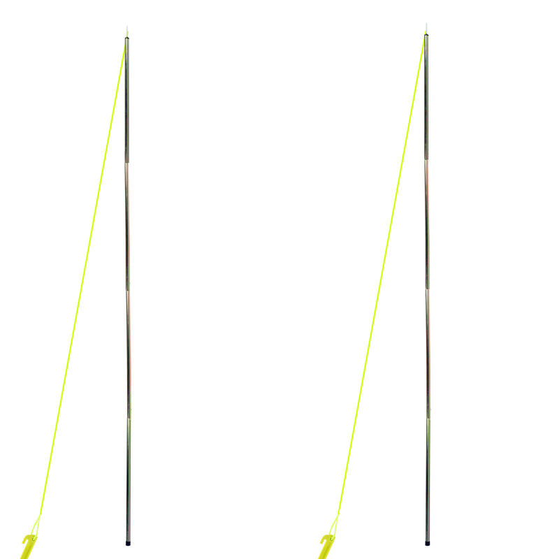 Aufstellstangen Sonnensegel 2er Set 200 cm 4 Teilig Stahl inkl Leinen & Heringe