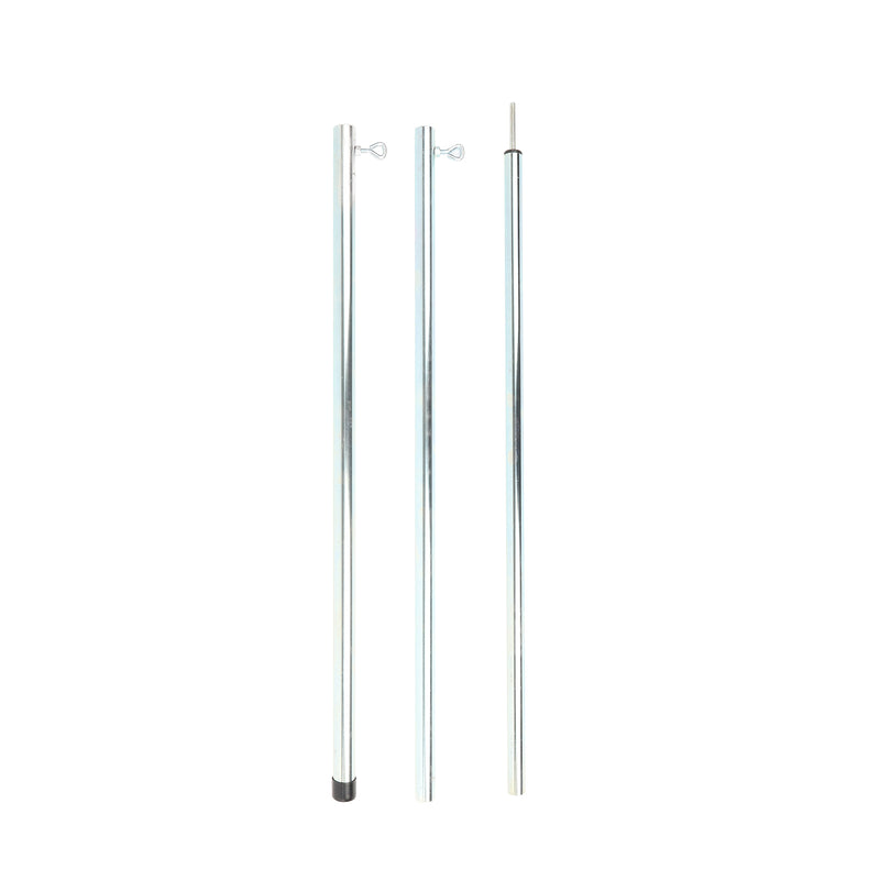 2er Set Aufstellstangen Sonnensegel 204 cm 3 Teilig Stahl verzinkt