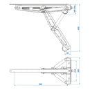 2x Universelle Ausdrehstütze , 2200 kg Stütze Caravan 597x280x497mm Kurbelstütze – ProPlus