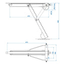 2x Universelle Ausdrehstütze bis 1000 Kg Stütze 460x195x440mm Kurbelstütze – ProPlus