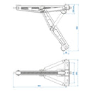 4x Universelle Ausdrehstütze, 3000 kg Stütze Caravan 567x280x495mm Kurbelstütze – ProPlus