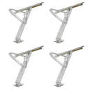 4x Ausdrehstütze mit kippbarem Fuß 500kg Stützfuß Wohnwagen Caravan Steckstütze