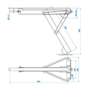 4x Universal spin-out support, 3200 kg support Caravan 605x260x500mm crank support
