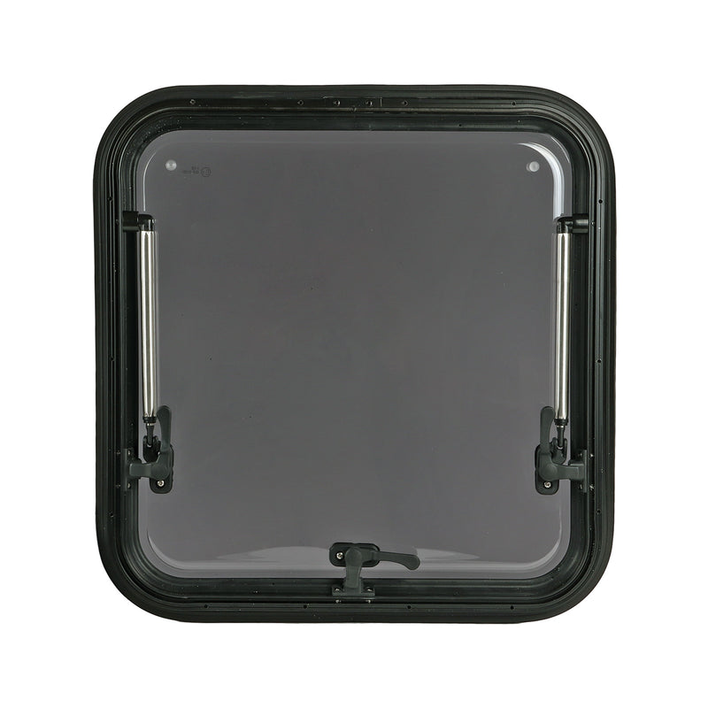 Ausstellfenster für gewölbte Wände, 490x500 inkl. Plissee und Dichtmasse