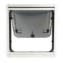 Ausstellfenster für gewölbte Wände, 490x500 inkl. Plissee und Dichtmasse