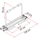 Deichsel Fahrradträger 2 Fahrräder, klappbar, 4,6 Kg + XL Fahrradhülle