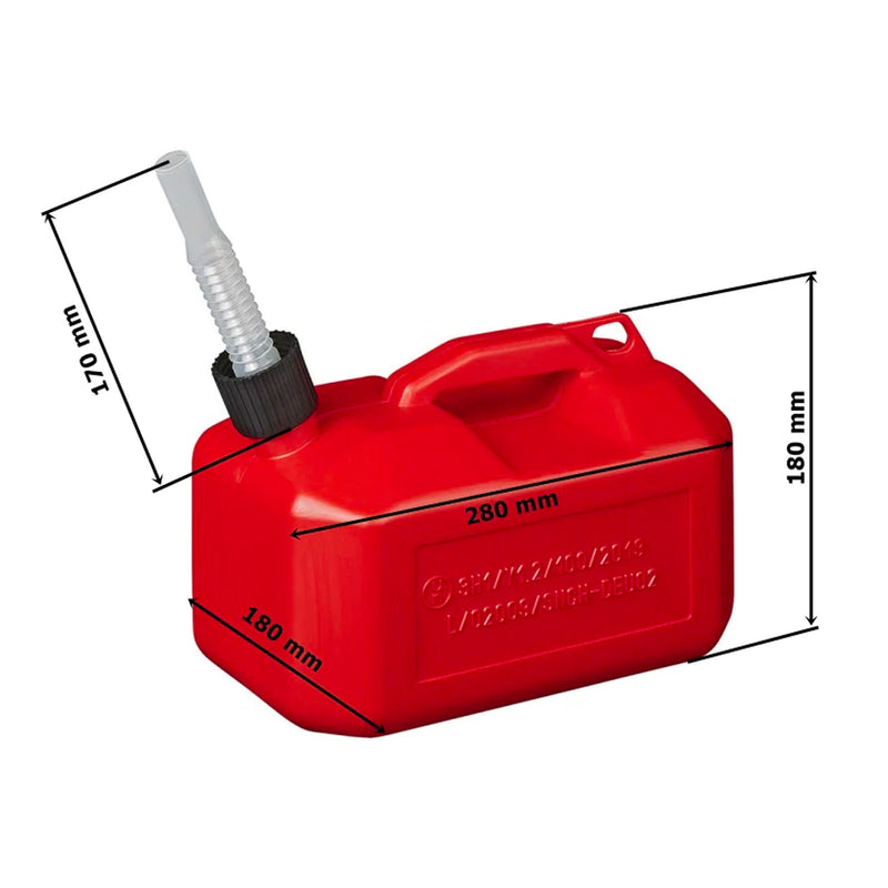 2x Kraftstoffkanister 5L Kunststoff Reserve Diesel Benzinkanister rot