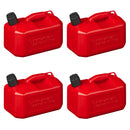4x Kraftstoffkanister 5L Kunststoff Reserve Diesel Benzinkanister rot