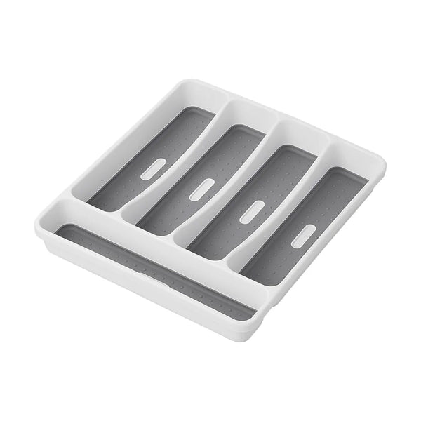 Besteckkasten 5 Fächer rutschfester Besteckeinsatz 32,5x28,5x4,5cm Campingküche