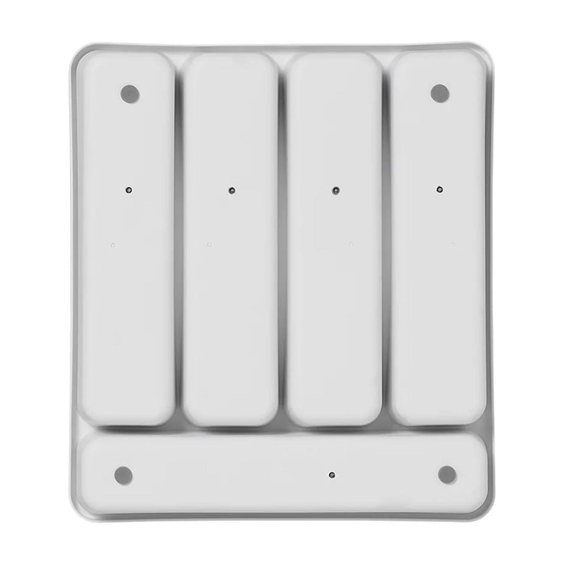 Besteckkasten 5 Fächer rutschfester Besteckeinsatz 32,5x28,5x4,5cm Campingküche
