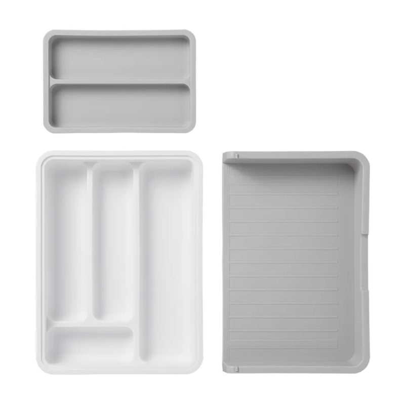 Besteckkasten ausziehbar 6-7 Fächer Besteckeinsatz bis 40x31,5x6cm Campingküche