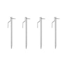 Set 4x Bodenanker Sturmanker 41cm Ø18mm Stahl mit Öse & Haken Hering Camping