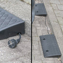 Bordsteinrampe Auffahrrampe 50 x 27 x 7 cm 3000 kg Auffahrhilfe für Auto Schwarz