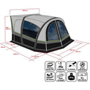 Buszelt Tour Van Air Vorzelt freistehend passend für Kastenwagen, VW T3,4,5,6