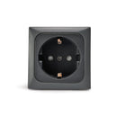 Steckdose Schuko 230V | Anthrazit | 16A | Set: Einsatz, Abdeckung, Rahmen
