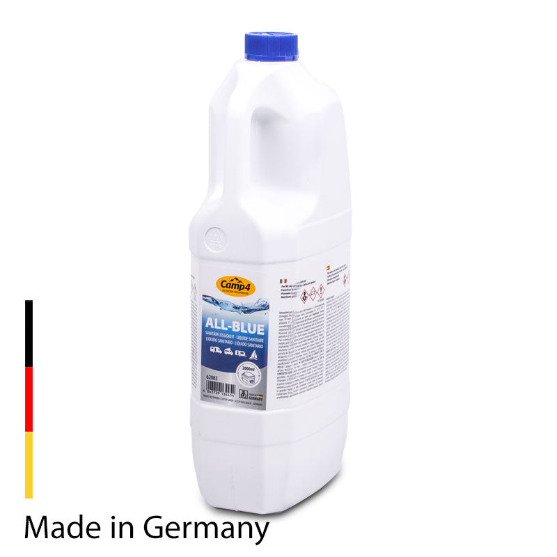 Camp4 All-Blue Sanitärflüssigkeit, Chemietoiletten 2L, Abwassertank