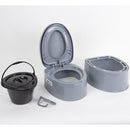 Camp4 teilbare Campingtoilette mit Toilettenpapierhalter Camping Eimertoilette