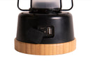 Campinglicht LIGHTHOUSE, LED Retro Usb Laterne aus Bambus + Edelstahl, Powerbank
