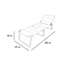 2x Via Mondo Campingliege Set "Grande Azul" 3 fach verstellbar Alu Rahmen comfortabel stabil