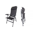 4x Via Mondo Campingstuhl Comfort II, Alu Klappstuhl mit 7 Pos. inkl. Kopfstütze – ViaMondo