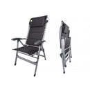 Via Mondo Campingstuhl Cozy Relax II, Klappstuhl, 7 Pos. breite Armlehnen, Alu