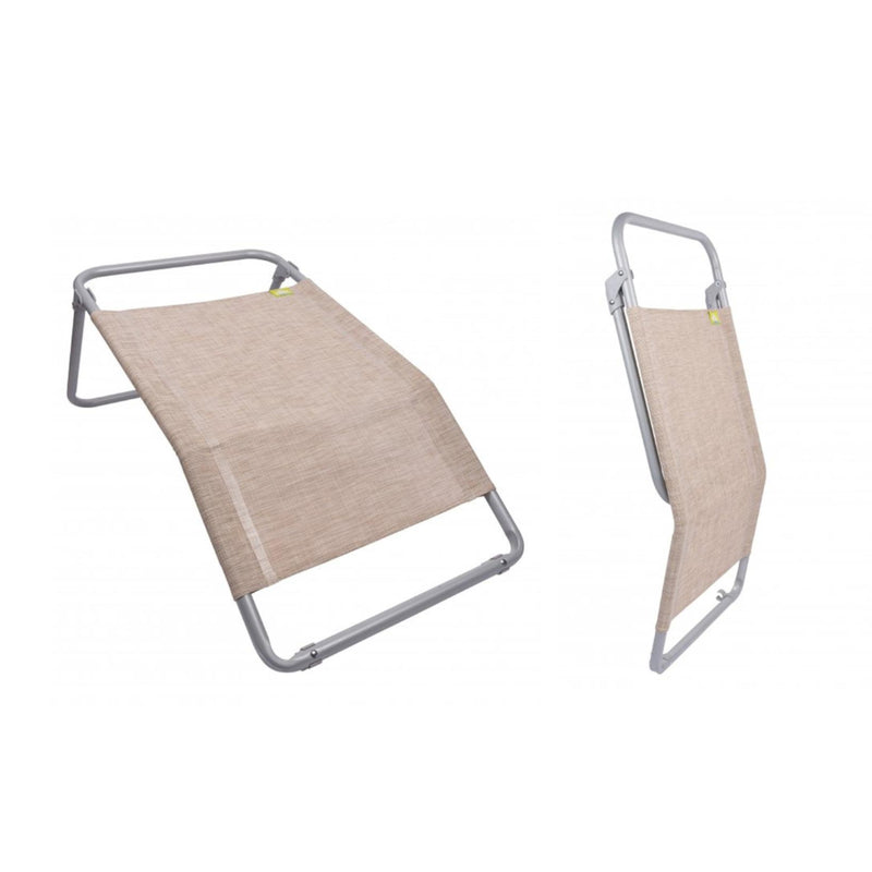 Via Mondo Hocker Beige, Fußstütze für Primo- Cozy- und Comfort-Serie, Alu