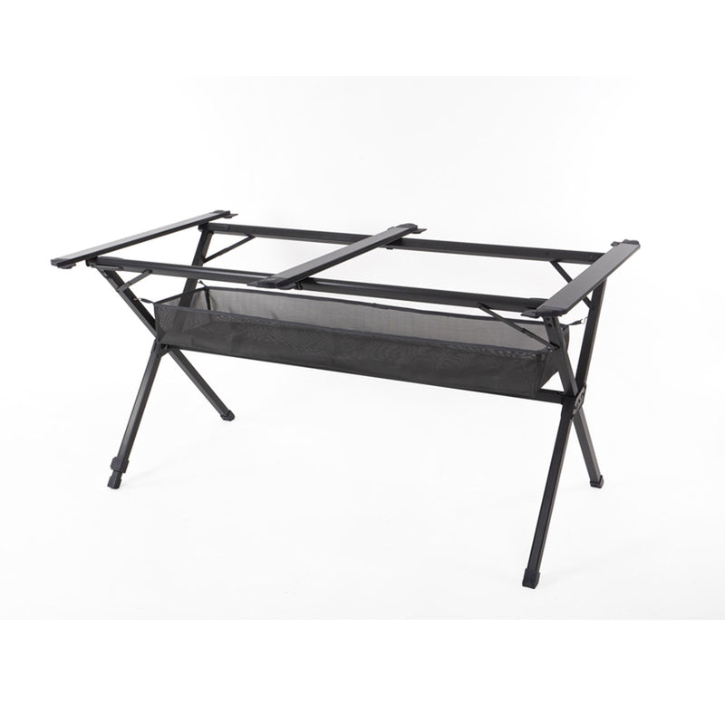 Campingtisch Bambus-Rolltisch 140x80cm Al
