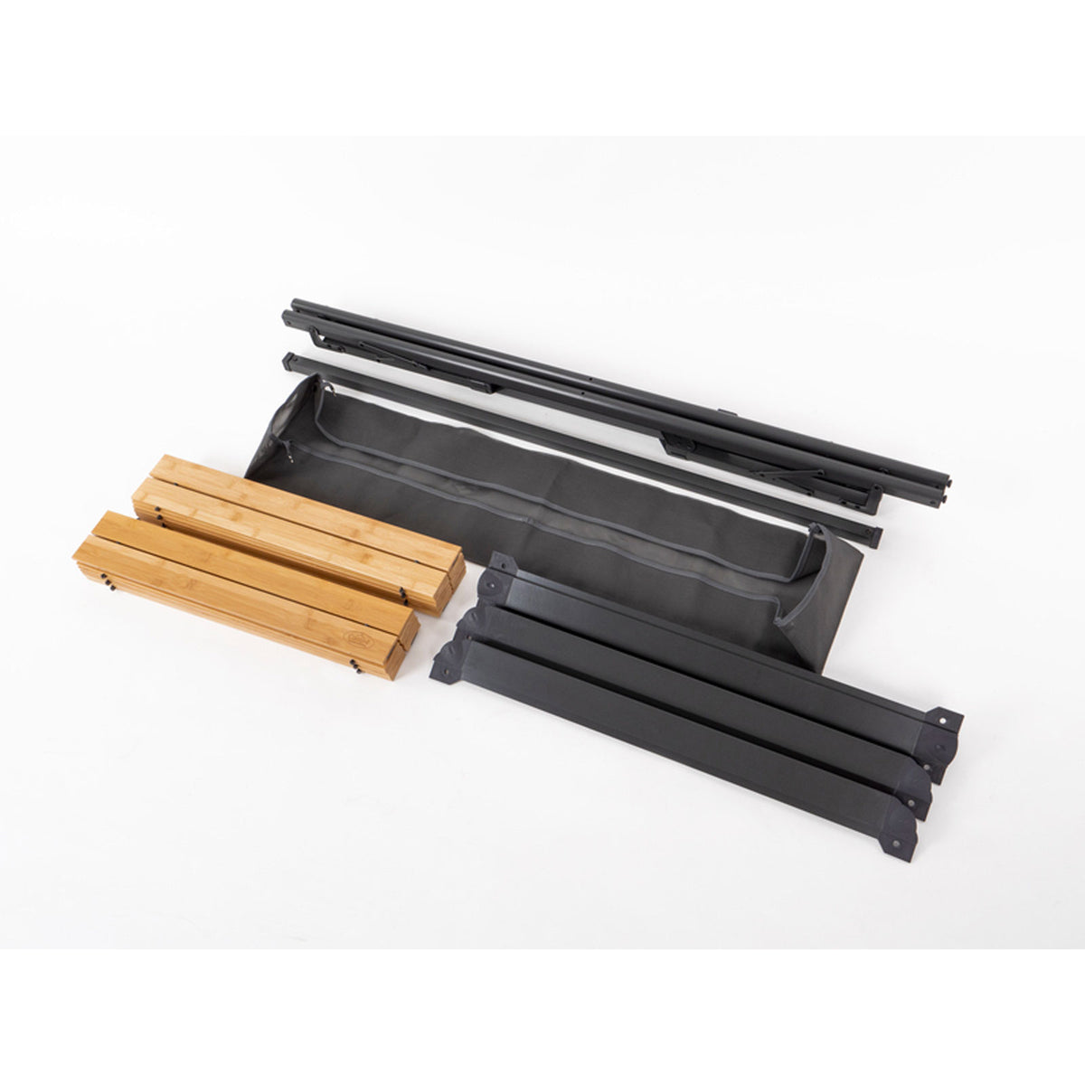Campingtisch Bambus-Rolltisch 140x80cm Al