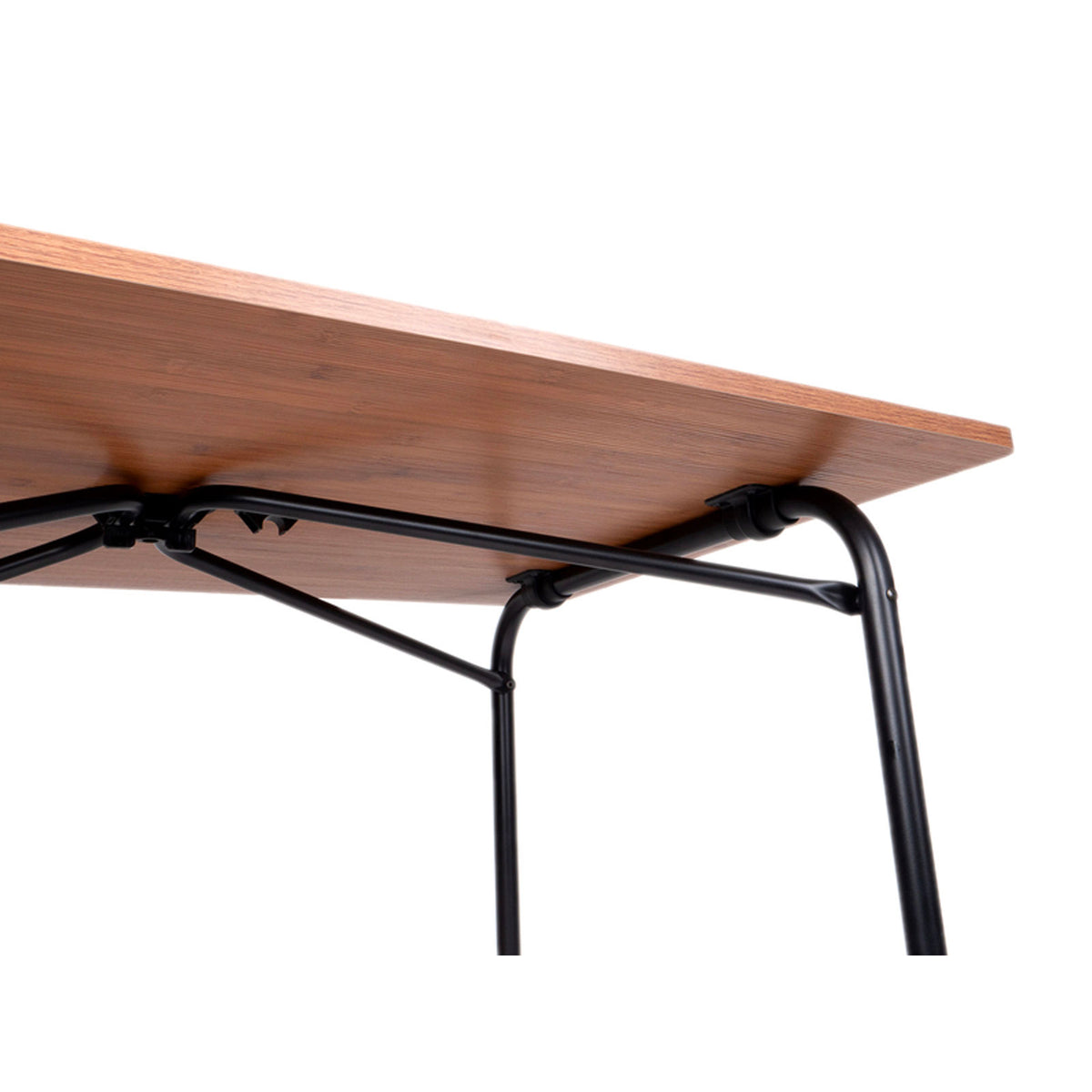 Campingtisch Klapptisch 100x68cm Gartentisch klappbar in Bambus-Optik,  Aluminium
