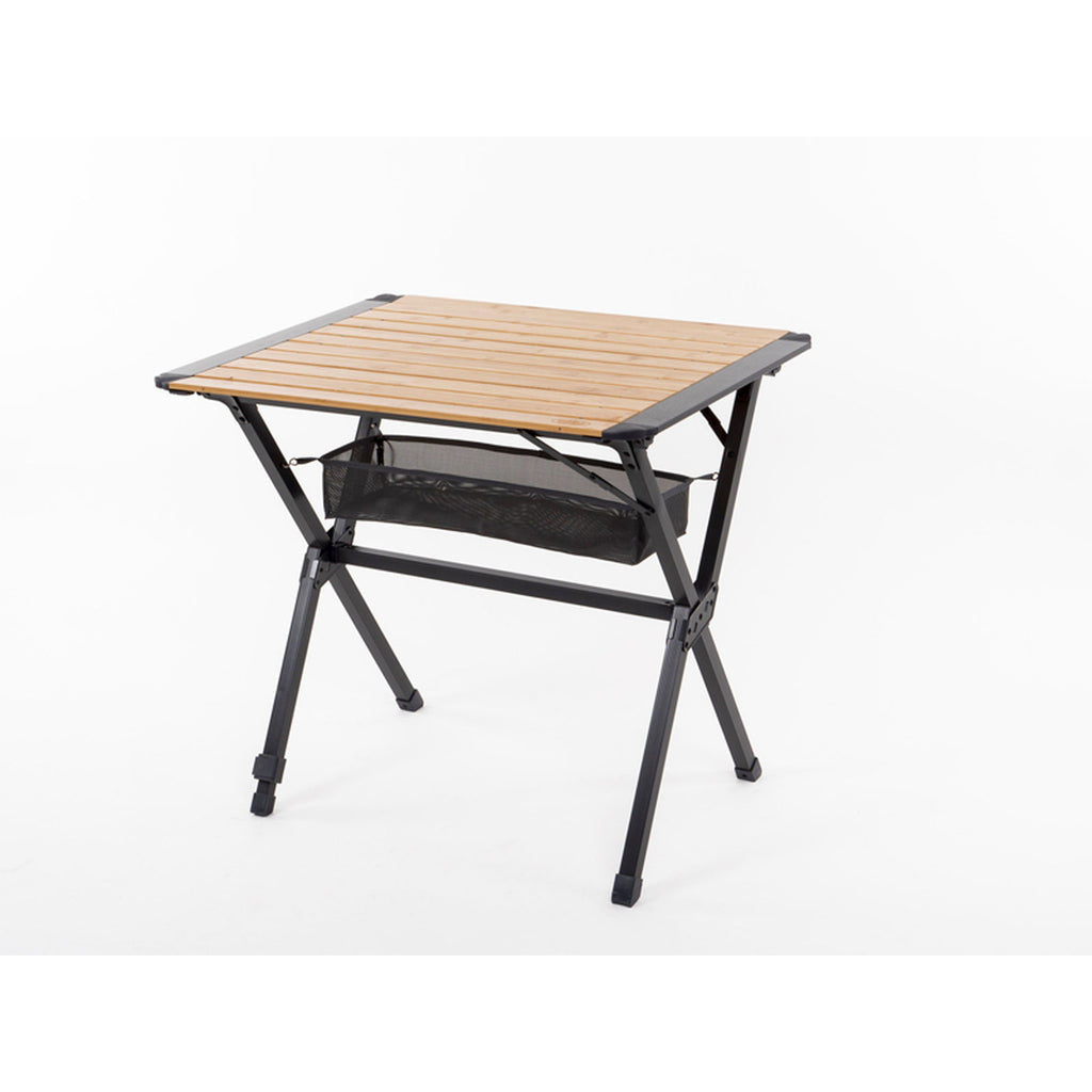 Campingtisch Bambus-Rolltisch 80x60cm Alu