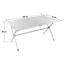 Aluminium Campingtisch "Clayette" für 4 Personen höhenverstellbar Rolltisch
