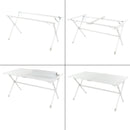 Via Mondo Aluminium Campingtisch "Clayette XL" für 6 Personen höhenverstellbar Rolltisch kleines Packmaß