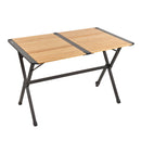 Aluminium Bambus Campingtisch "Mesa" für 4 Personen höhenverstellbar Rolltisch