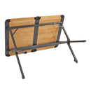 Aluminium Bambus Campingtisch "Mesa" für 4 Personen höhenverstellbar Rolltisch