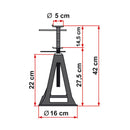 Alu Stützbock 4er Set | L-Profil | 1000Kg Tragkraft | 42cm Höhe | L-Aufnahme – Wamovo