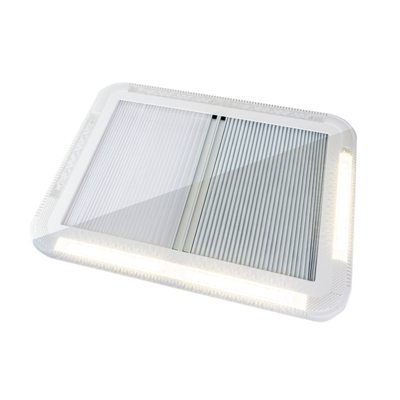 Carbest Dachhaube 70x50 cm mit Zwangsbelüftung + LEDs für Caravan Wohnwagen