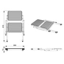 Doppeltrittstufe klappbar Camping Trittstufe Wohnwagen Wohnmobil Einstiegshilfe