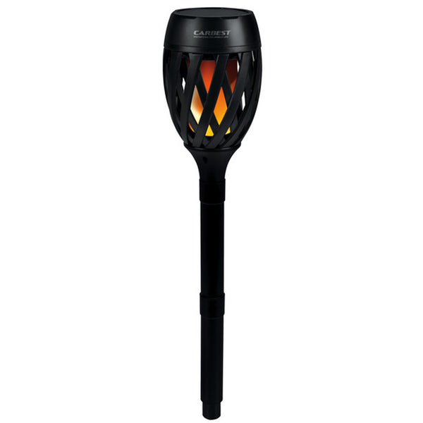 Carbest LED-Fackel Leuchte mit Solar & USB Leuchtfackel Outdoor Stableuchte
